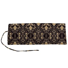 Vintage Batik Art Architecture Pattern Roll Up Canvas Pencil Holder (s) by Ravend