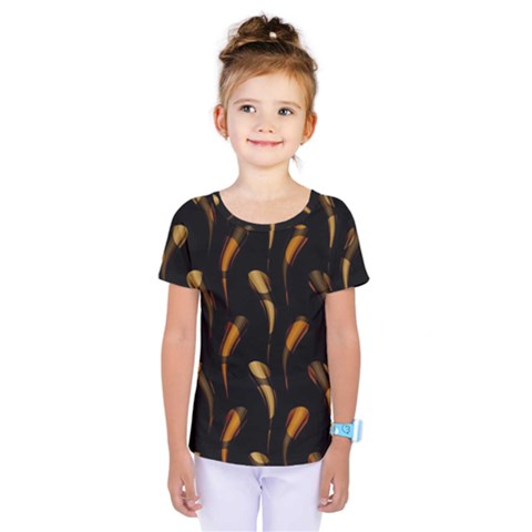 Abstract Art Pattern Warm Colors Kids  One Piece T-shirt by Ndabl3x
