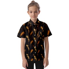 Abstract Art Pattern Warm Colors Kids  Short Sleeve Shirt by Ndabl3x