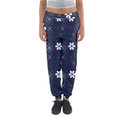 Blue Background Abstract Seamless Women s Jogger Sweatpants by Loisa77