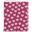 Pattern Pink Abstract Heart 8  x 10  Softcover Notebook View2