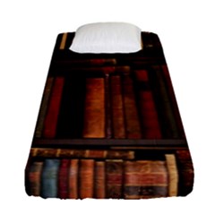 Old Books Vintage Office Antique Library Fitted Sheet (single Size) by Perong