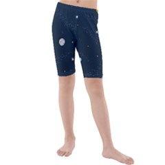 Space Nasa Galaxy Kids  Mid Length Swim Shorts by Perong