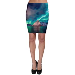Amazing Aurora Borealis Colors Bodycon Skirt by Grandong
