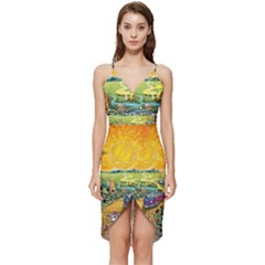 Grateful Dead Golden Road Wrap Frill Dress by Bedest