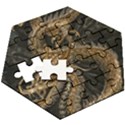 Fantasy Dragon Pentagram Wooden Puzzle Hexagon View3