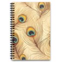 Vintage Peacock Feather Peacock Feather Pattern Background Nature Bird Nature 5.5  x 8.5  Notebook View1