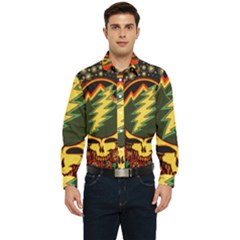 Grateful Dead Steal Your Face Deadhead Hippie Logo Music Men s Long Sleeve Shirt by Perong