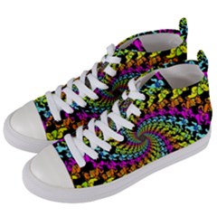 3d Grateful Dead 90 s Neon Dancing Bears Women s Mid-top Canvas Sneakers by Perong