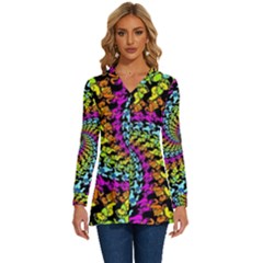 3d Grateful Dead 90 s Neon Dancing Bears Long Sleeve Drawstring Hooded Top by Perong