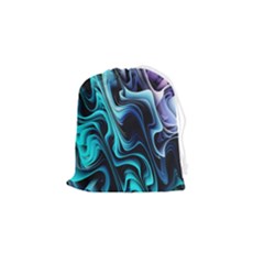 Nature Water Wave Architecture Drawstring Pouch (small) by Salmanaz77