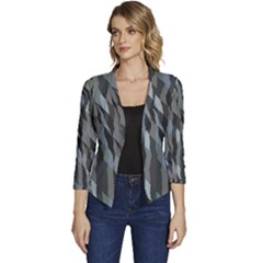 Intricate Camo Print Design Bk Women s Casual 3/4 Sleeve Spring Jacket by dflcprintsclothing