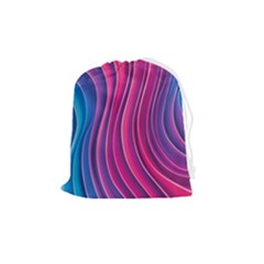 Spiral Swirl Pattern Light Circle Drawstring Pouch (medium) by Ndabl3x