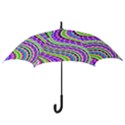 Neon Trippy Swirls Twirls Design Hook Handle Umbrellas (Large) View3
