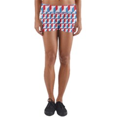 Fabric Geometric Pattern Background Yoga Shorts by Salmanaz77