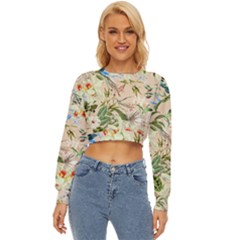 Textile Fabric Tropical Lightweight Long Sleeve Sweatshirt by Paksenen