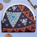 Fractal Triangle Geometric Abstract Pattern Horseshoe Style Canvas Pouch View2
