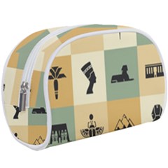 Egyptian Flat Style Icons Make Up Case (large) by Bedest