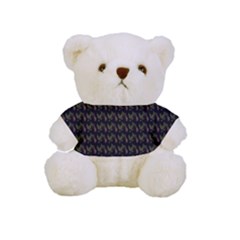 Fern Pattern 2 Black Full Print Cuddly Teddy Bear by snowwhitegirl