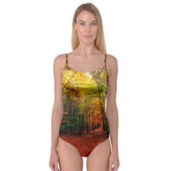 Forest Woods Autumn Nature Camisole Leotard  by Proyonanggan