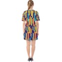 Illustration Abstract Line Sixties Short Sleeve Mini Dress View2