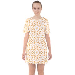 Oaxaca Black Mud Mexico Indigenous Sixties Short Sleeve Mini Dress by anzea