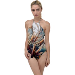 Undersea Dreams Saltwater Ocean Go With The Flow One Piece Swimsuit by Apenda