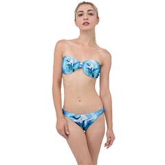 Dolphin Blue Sea Fantasy Classic Bandeau Bikini Set by Maspions