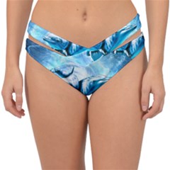 Dolphin Blue Sea Fantasy Double Strap Halter Bikini Bottoms by Maspions