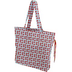 Kawaii Jam Pattern Aqua Drawstring Tote Bag by snowwhitegirl