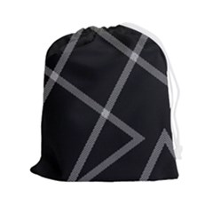 Stripes, Zigzag, Surface, Pattern, Drawstring Pouch (2xl) by kyorashop23