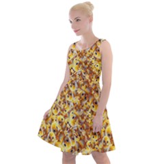 Whimsy Chickens Pattern (ai) Knee Length Skater Dress by dflcprintsclothing