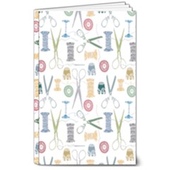 Pattern Seamless Texture Sewing 8  X 10  Softcover Notebook by Salmanaz77