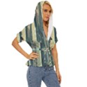 Texture Abstract Buildings Lightweight Drawstring Hooded Top View3