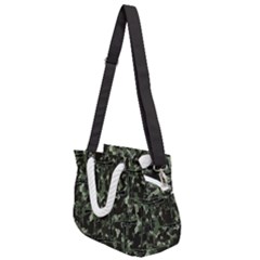 Hunting Motif Camouflage Pattern Print Bk Rope Handles Shoulder Strap Bag by dflcprintsclothing
