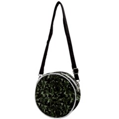 Hunting Motif Camouflage Pattern Print Bk Crossbody Circle Bag by dflcprintsclothing