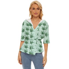 Aloe Plants Pattern Scrapbook Lightweight Drawstring Hooded Top by anzea