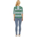 Pattern Triangle Lightweight Drawstring Hooded Top View4