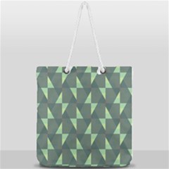 Texture Triangle Full Print Rope Handle Tote (large) by anzea