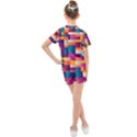 Abstract Geometry Blocks Kids  Mesh T-Shirt and Shorts Set View2