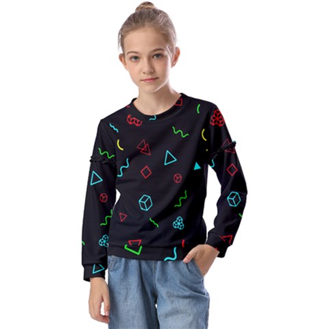 Amoled Kids  Long Sleeve T-shirt With Frill  by kyorashop23