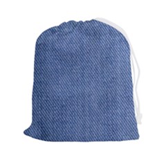 Blue Denim Drawstring Pouch (2xl) by kyorashop23