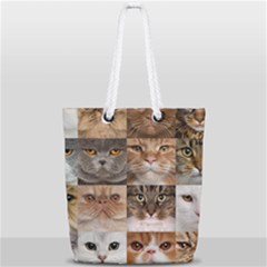 Breeds Of Cats Collage Full Print Rope Handle Tote (small) by kyorashop23