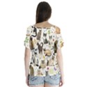 Cats, All, Collage, Cat V-Neck Flutter Sleeve Top View2