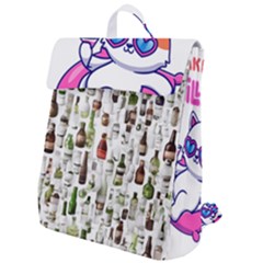Bottle Chic Print Patterns Flap Top Backpack by BellaVistaTshirt02