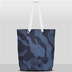 Purple Camo Full Print Rope Handle Tote (small) by kyorashop23