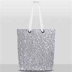 Silver Glitter Texture, Light Creative Background Full Print Rope Handle Tote (small) by kyorashop23