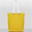 Yellow Lego Texture, Macro, Yellow Dots Background Full Print Rope Handle Tote (Small) View1