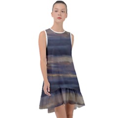 Twilight Serenade Print Frill Swing Dress by dflcprintsclothing