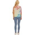 Background Pastel Geometric Lines Lightweight Drawstring Hooded Top View4